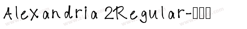 Alexandria 2Regular字体转换